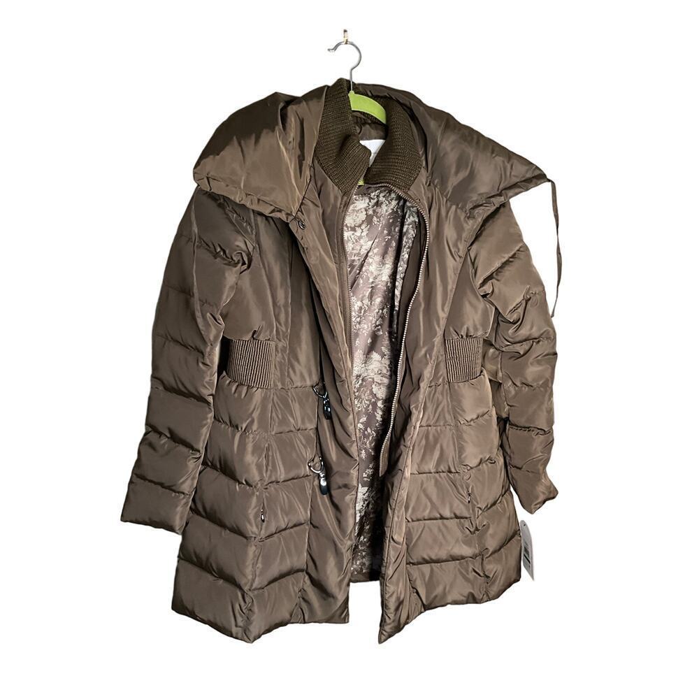 Jessica Simpson Dawn Military Jacket Hooded Zip Up Oliver Green Womens Large NWT